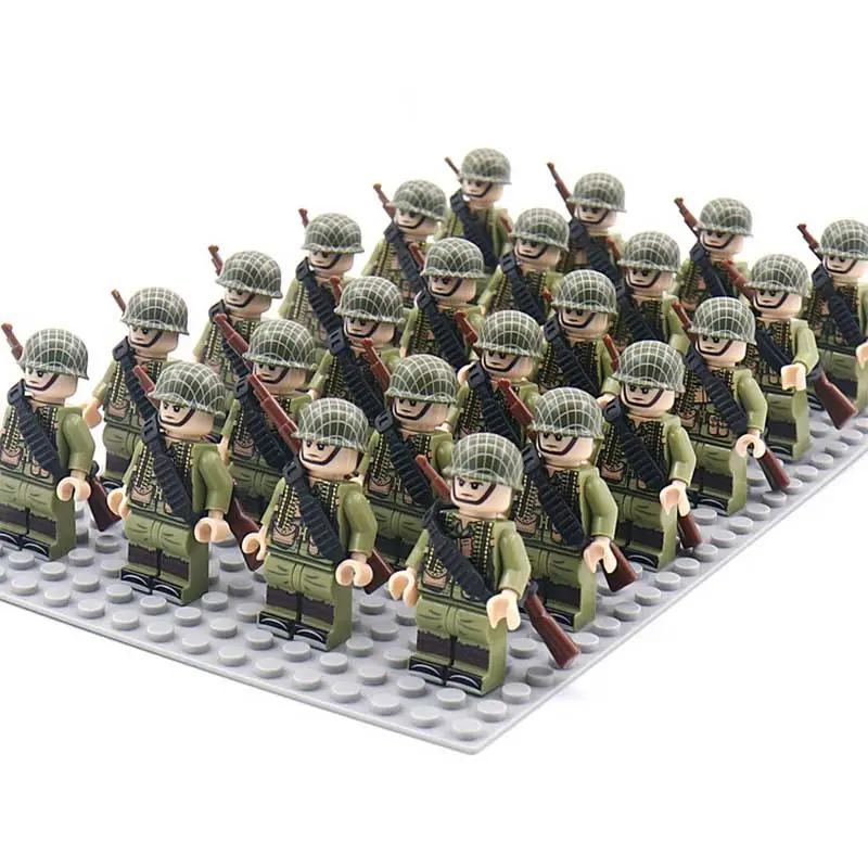 World War 2 American Soldiers Set Of 24 Lego Minifigures Custom Toys D-259 1