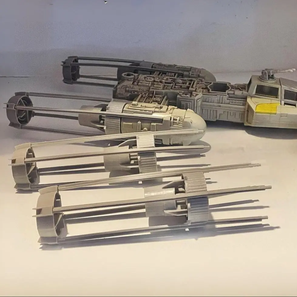 Vintage Star Wars Y Wing Engine Set Complete Replacement Part Repro 1983 Kenner Toys 1