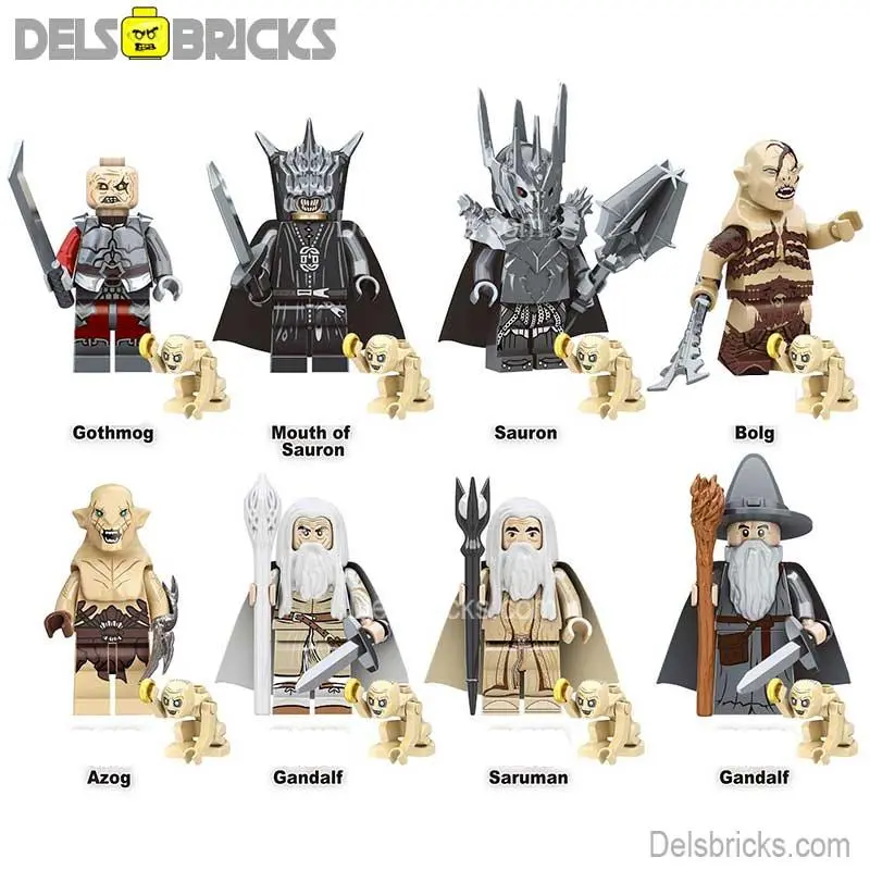 Lord Of The Rings Set Of 8 Lego Minifigures Custom Toys 1 1