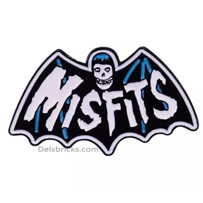 Misfits Crimson Skull Bat Enamel Pins Small, Durable, High Quality Accessories 1