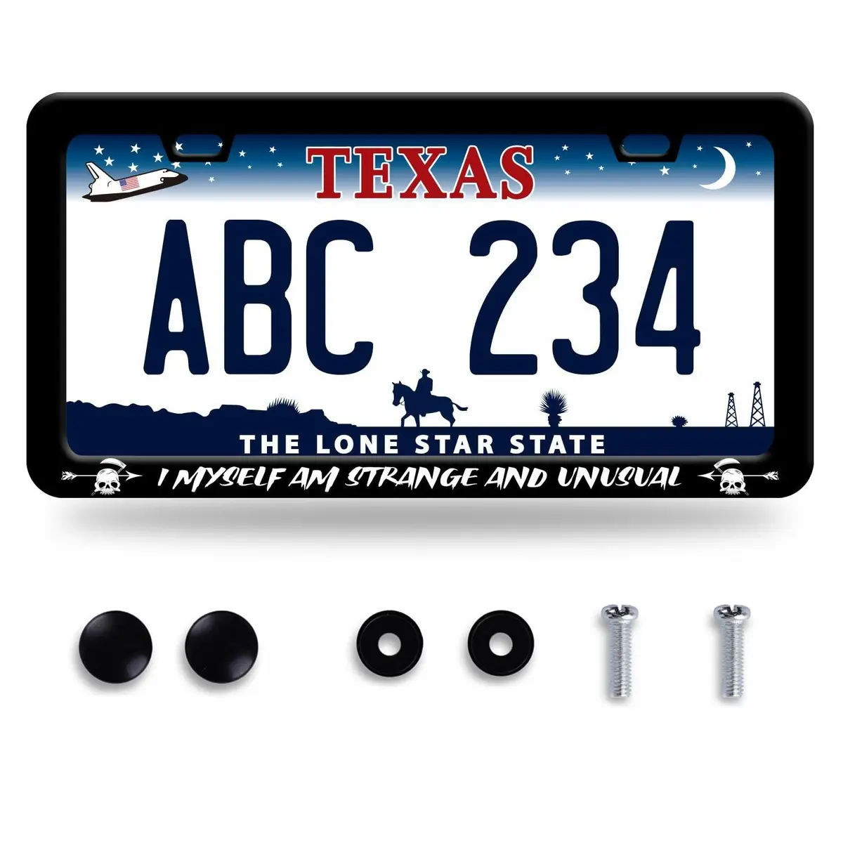 I Myself Am Strange And Unusual Stainless Steel License Plate Frame 12.2X6 1