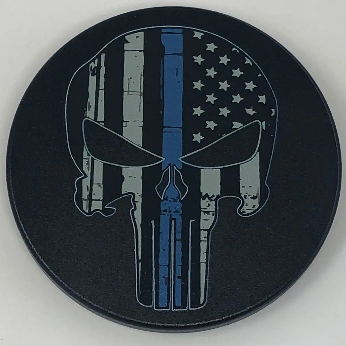 Punisher American Flag Blue Line Hitch Cover 1