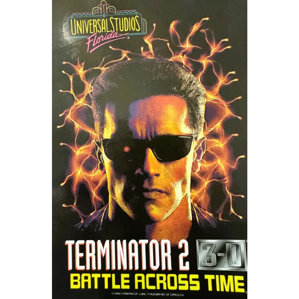 1996 Terminator 2: 3‑D Postcard — Universal Studios Attraction Memorabilia 1