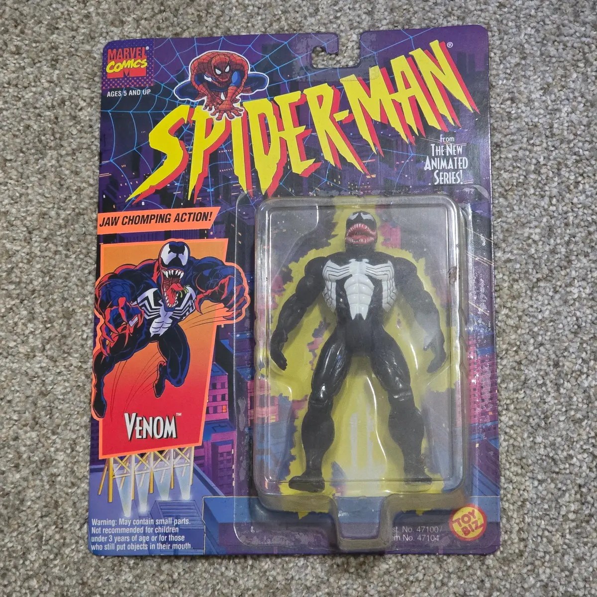 Vintage Spider-Man Venom Toy Biz 1994 Animated Series Sealed 1