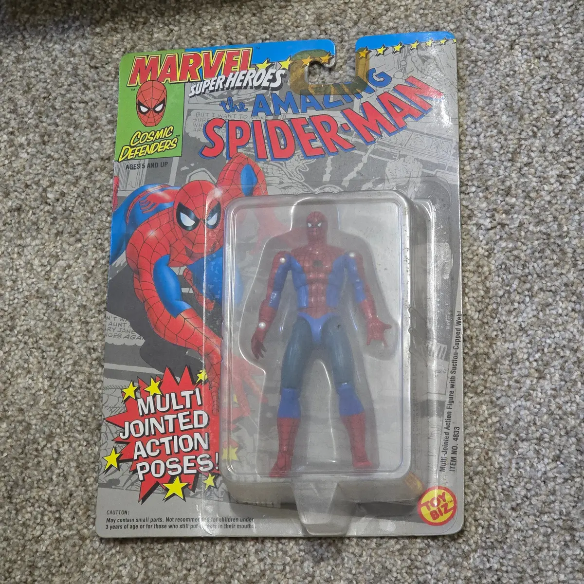 Vintage Spider-Man Toy Biz Marvel Super Heroes Figure Sealed Carded 1