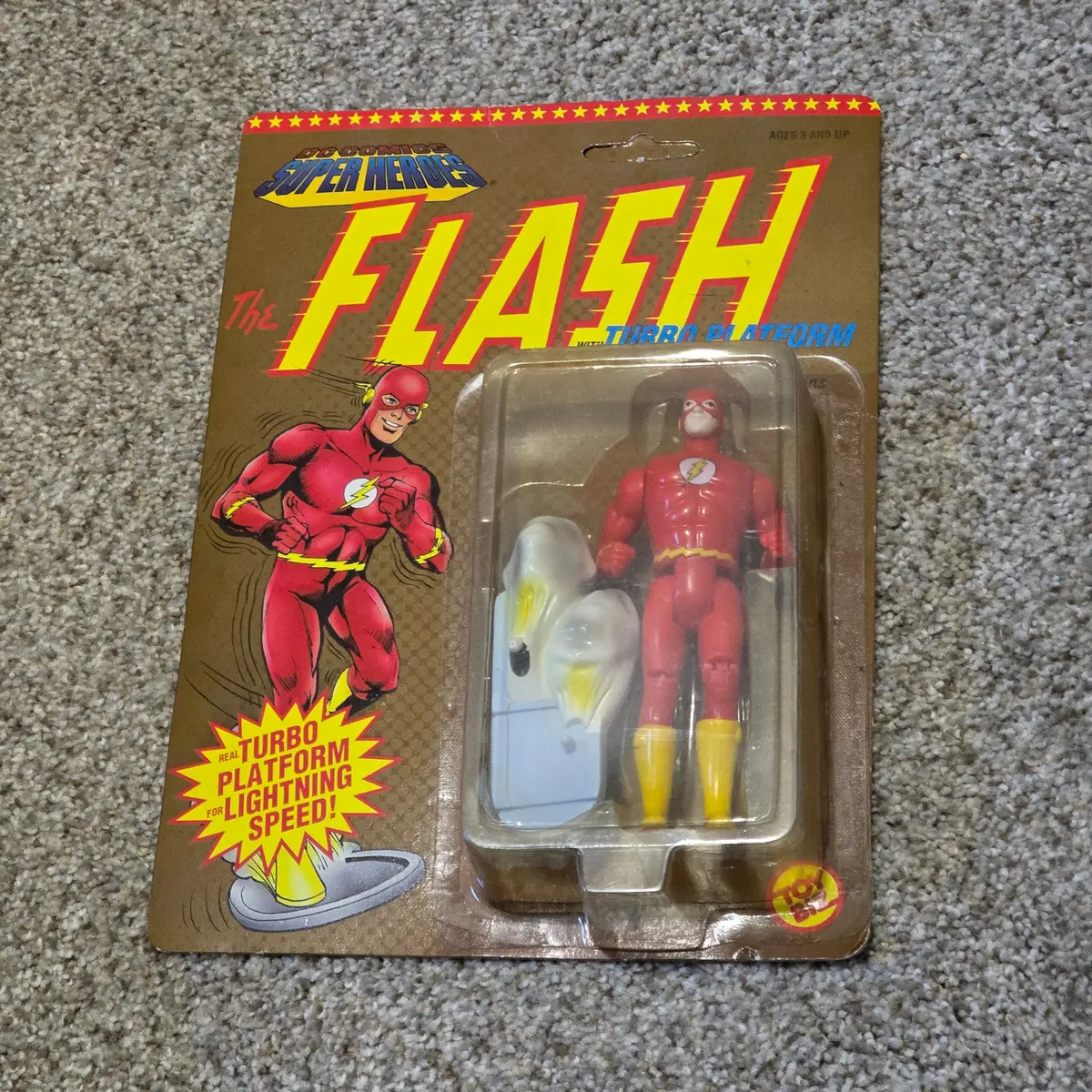 Vintage Dc Comics Super Heroes Flash Toy Biz Moc Turbo Platform 1991 1