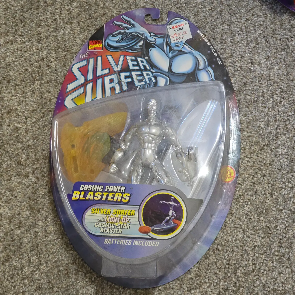 Vintage Silver Surfer Toy Biz 1997 Cosmic Power Blasters Light-Up 1