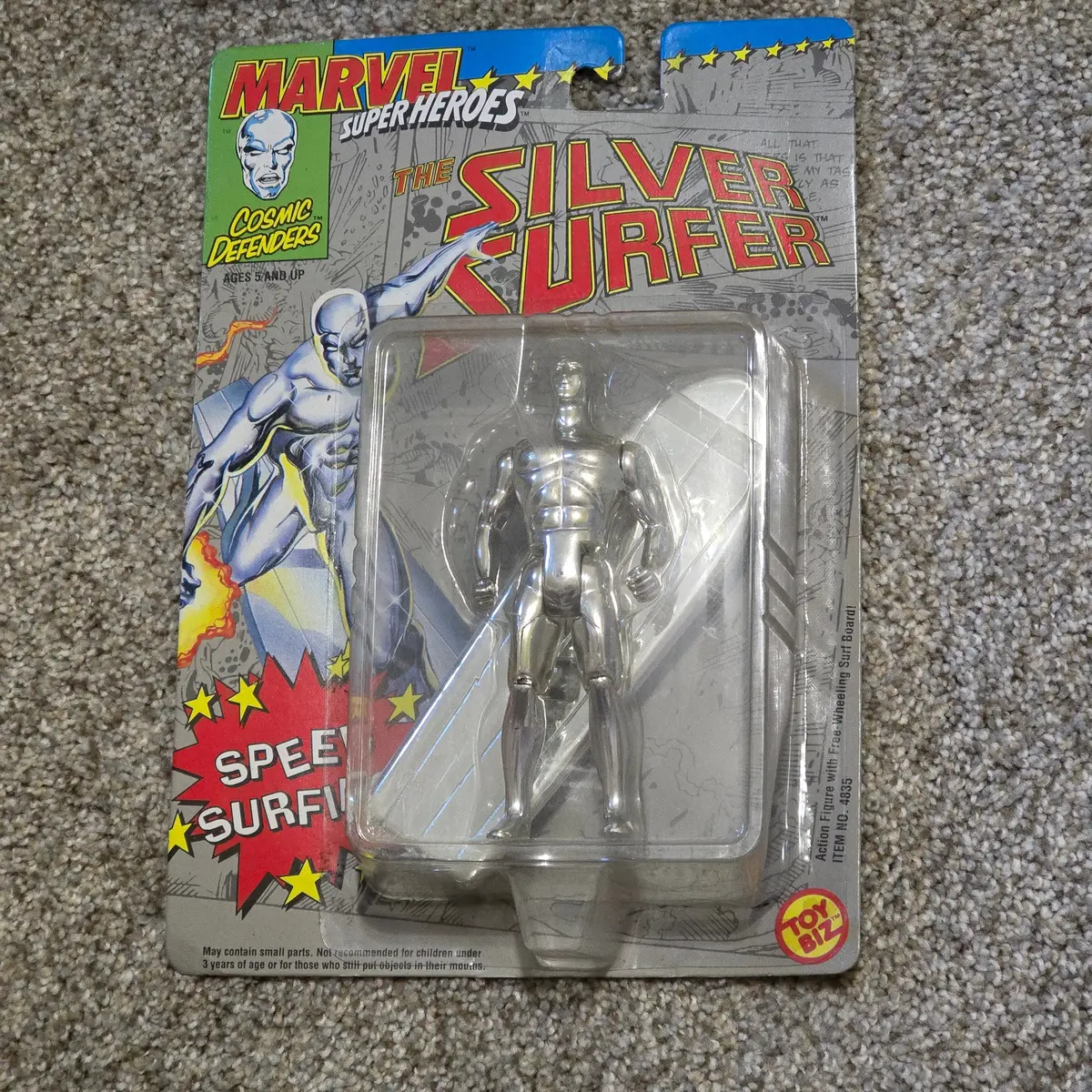 Vintage Silver Surfer Toy Biz Marvel Super Heroes Figure Sealed Carded 1
