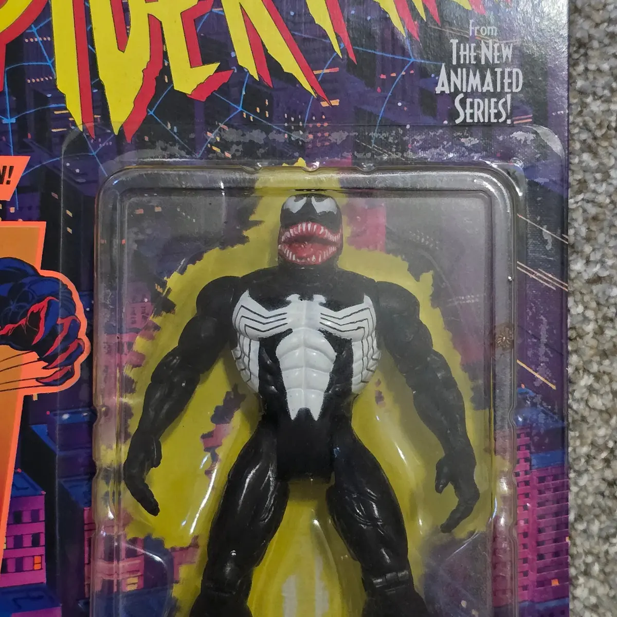 Vintage Spider-Man Venom Toy Biz 1994 Animated Series Sealed 2
