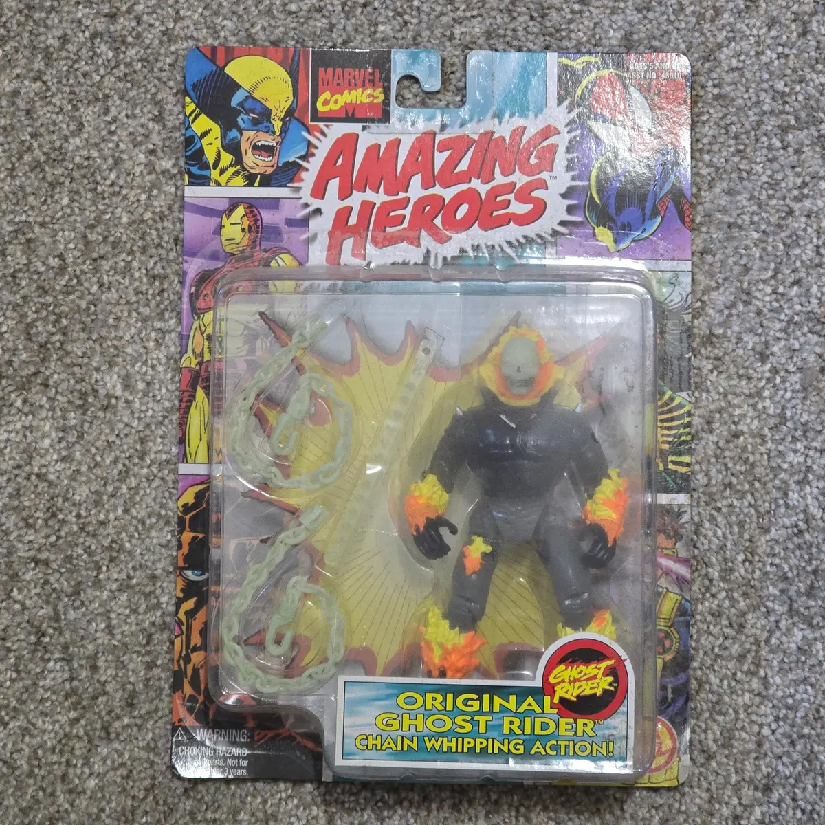 Vintage Ghost Rider Amazing Heroes Toy Biz Action Figure 1997 Marvel Moc 1