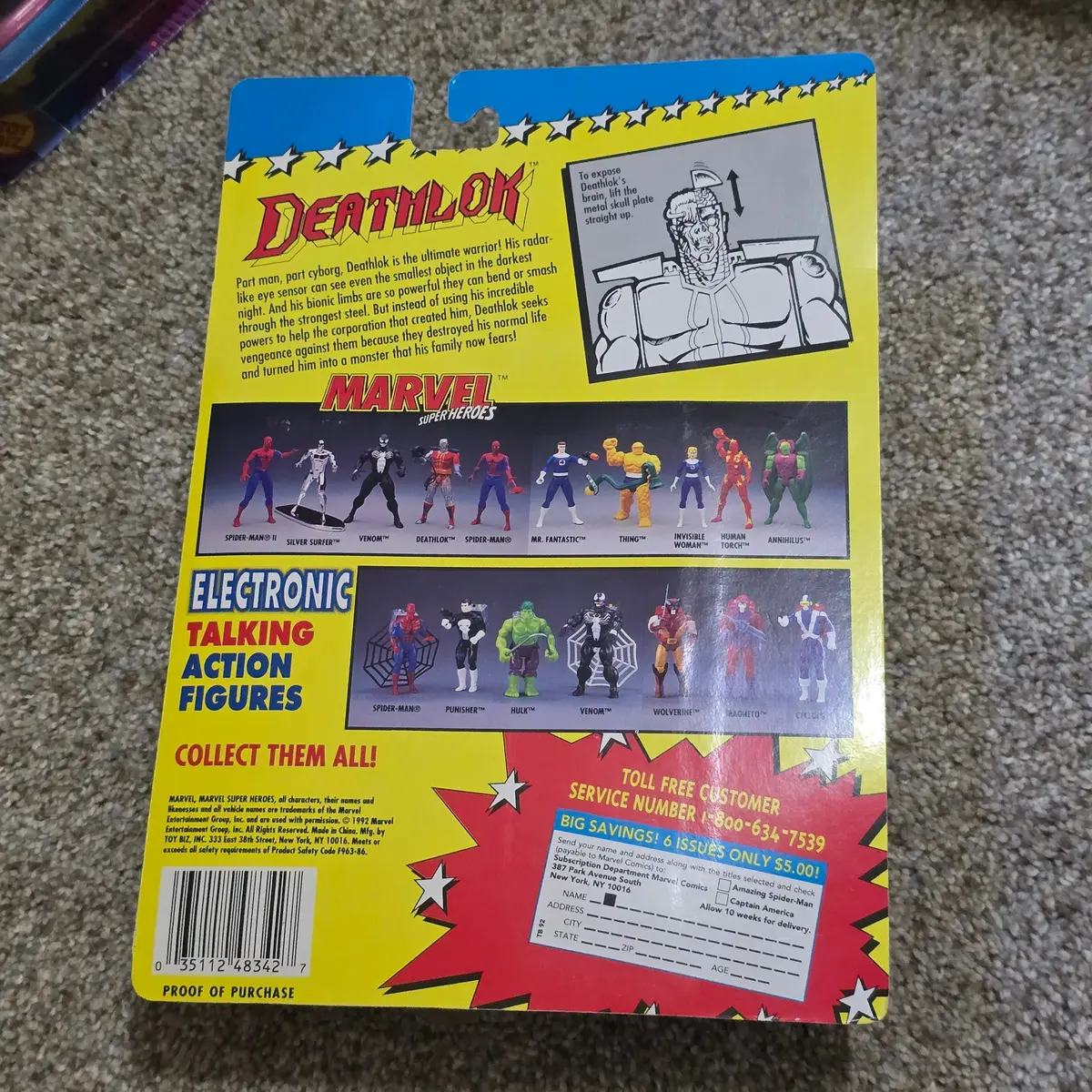 Vintage Deathlok Marvel Super Heroes Toy Biz Figure Moc 90S 2