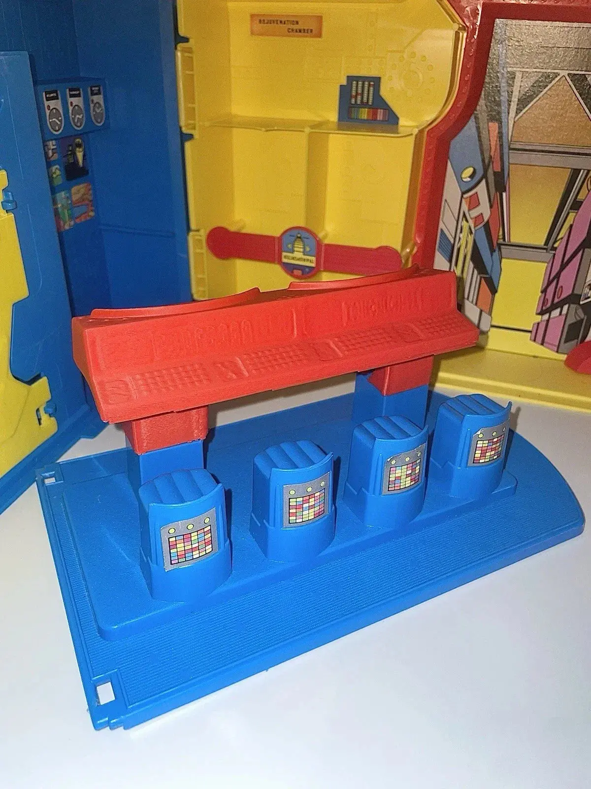 Kenner Super Powers Hall Of Justice Playset Console Computer Repro Part 1984 1