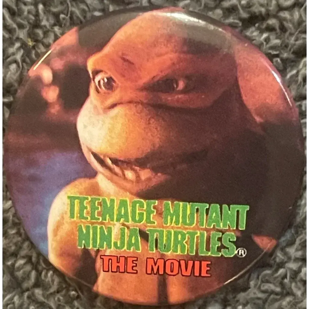 Rare 1990 Teenage Mutant Ninja Turtles Michelangelo Movie Pin 1
