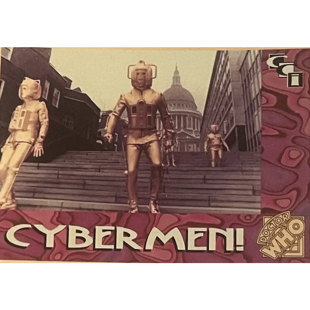 🤖 Vintage 1994 Doctor Who Cybermen Foil Trading Card — Card 4 Of 6 1