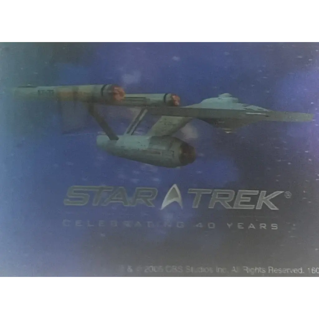 Vintage 2006 Star Trek 40Th Anniversary 🖖 Enterprise 3D Lenticular Card Nos 1