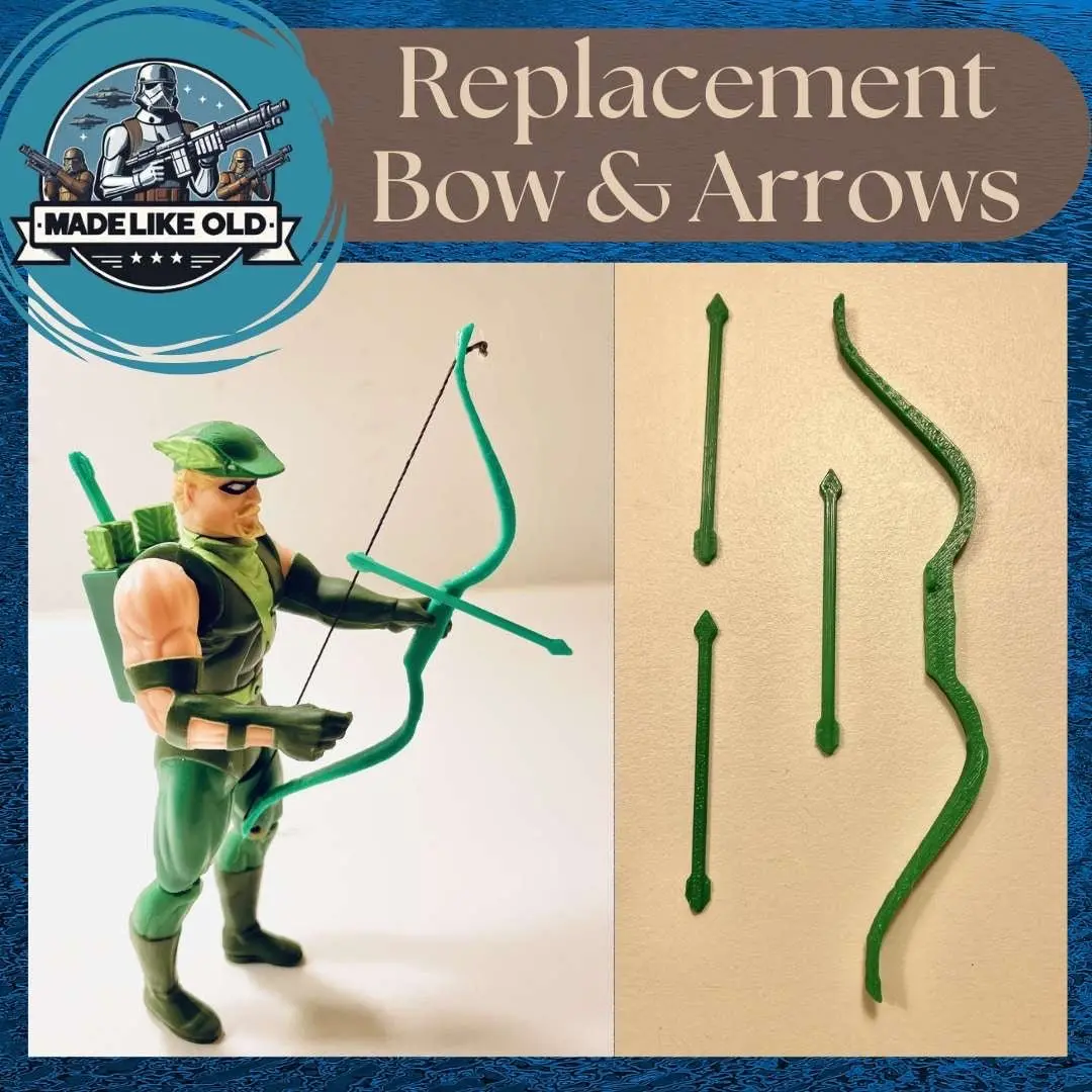 Vintage Kenner Dc Super Powers Green Arrow Bow & Arrows Repro Part 1984 1985 1