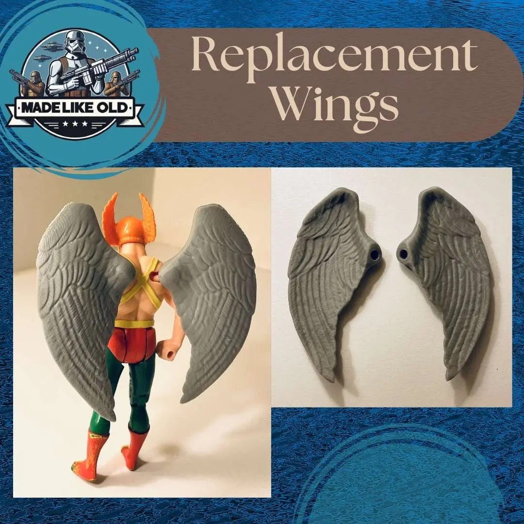Vintage Kenner Dc Super Powers Hawkman Wings 1984 Repro Part 1985 1986 1