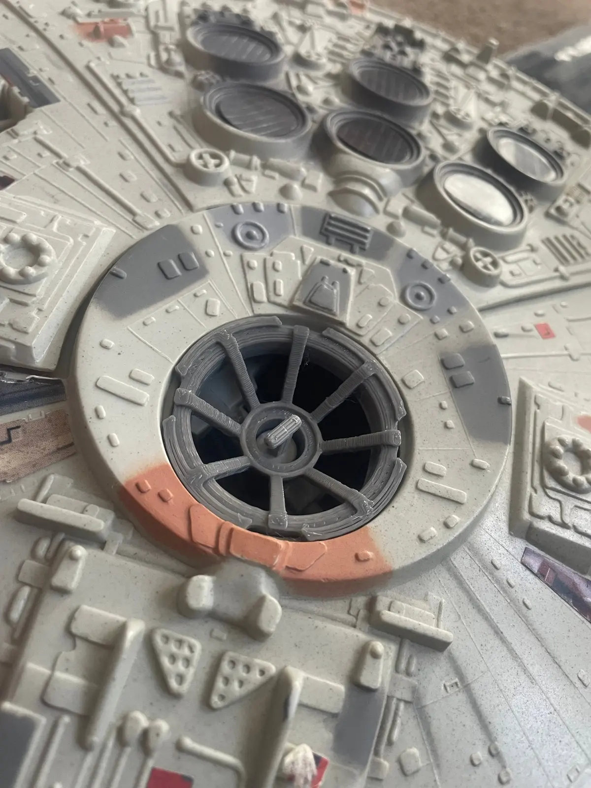 Vintage Star Wars Legacy Millennium Falcon Gun Turret Window Glass Part Repro 1